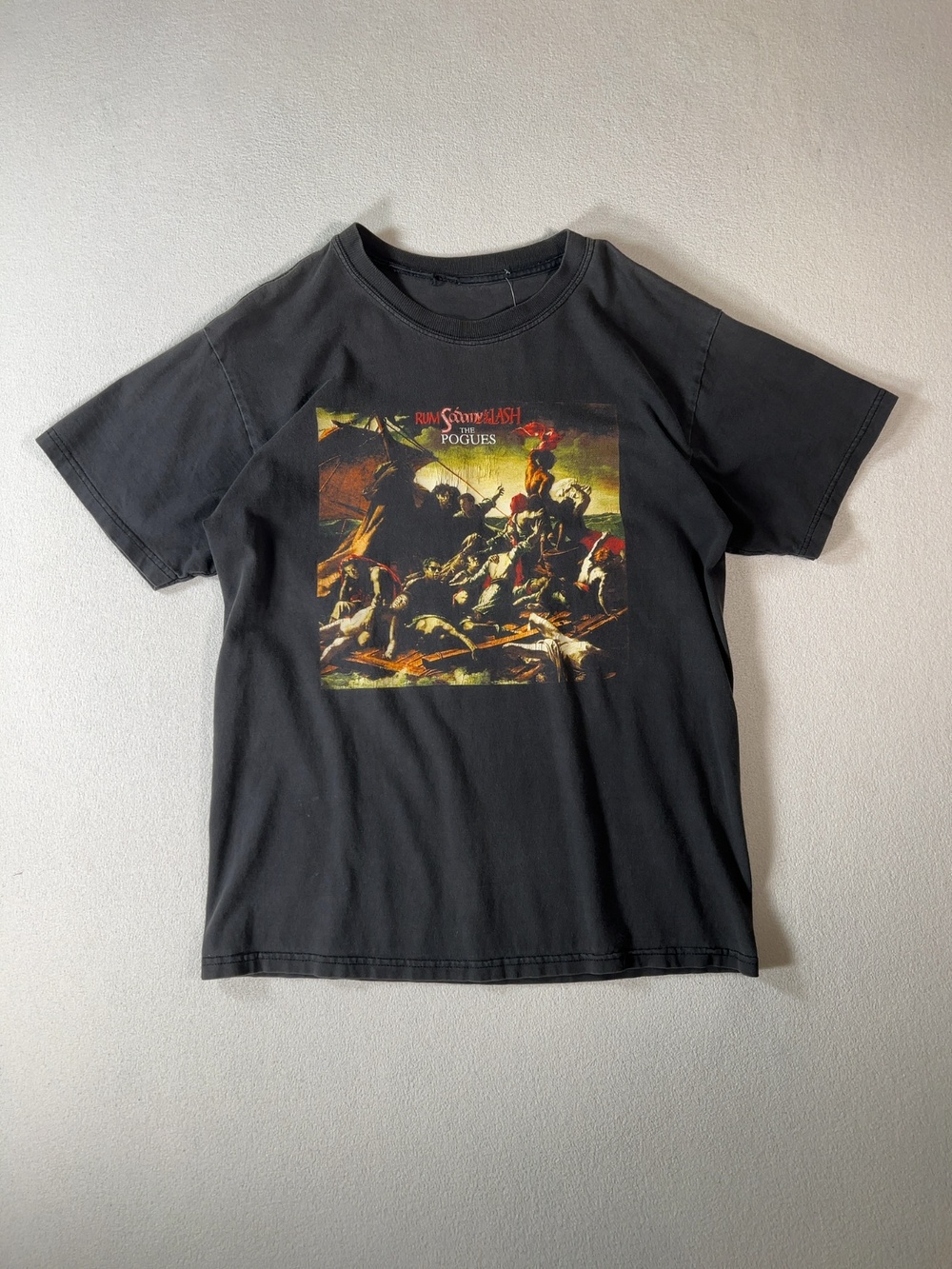 Vintage The Pogues Rum Sodomy & The Lash Band T-Shirt Black Size L